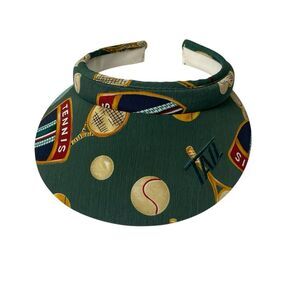 Women's Vintage 80's Tail Green Tennis Theme Sun Visor One Size